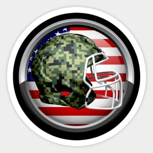 American Football Pixel War Sticker